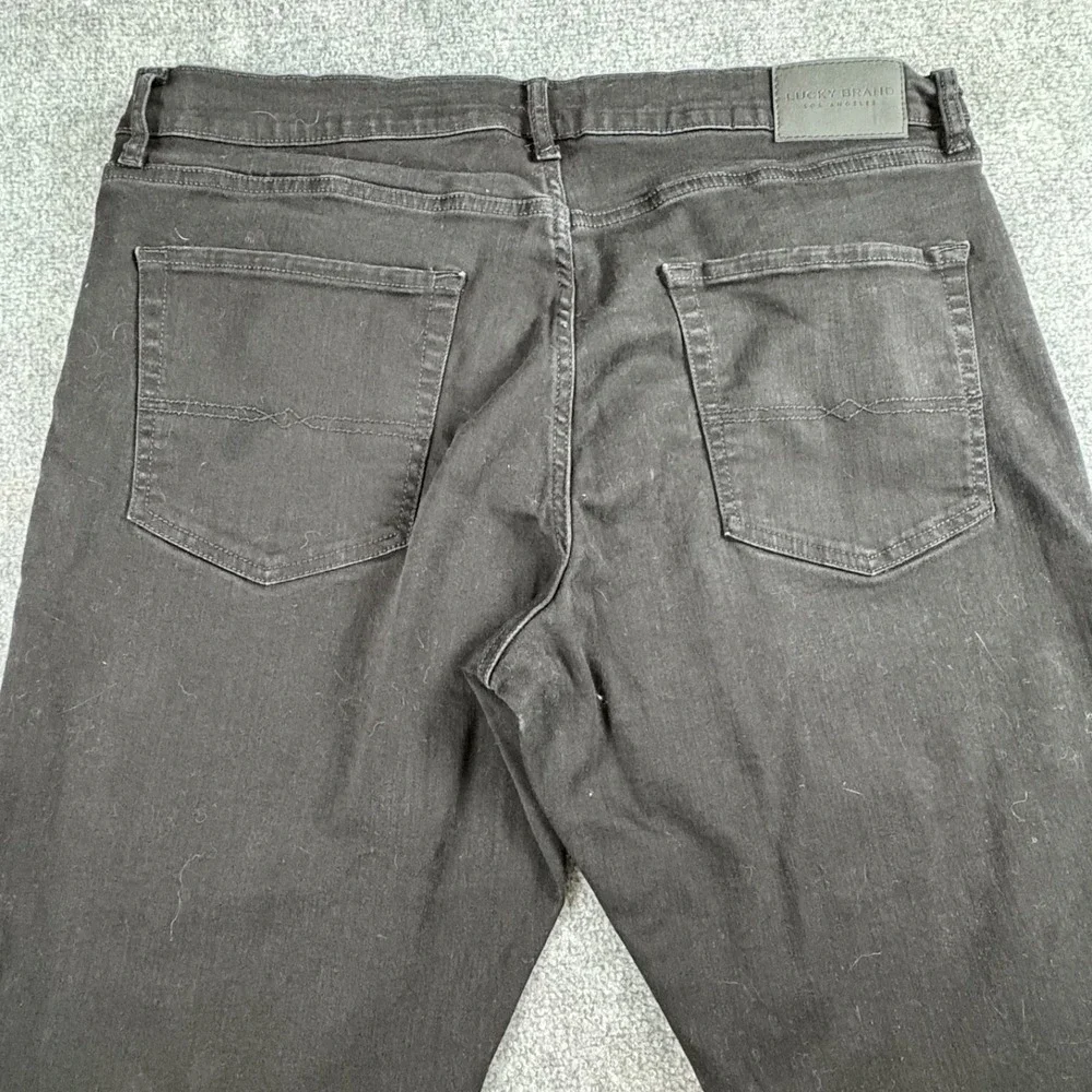 Lucky Brand 412 Athletic Slim Jeans Men 38x29 Black Modern Streetwear Minimalist